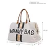 Mommy Bag Gross Canvas Offwhite Stripes Black/Gold Produktbild-Vorschau 12