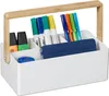 Organizér Relaxdays s uchem, 4 přihrádky, přenosný, úložný, Náhled obrázku produktu 1