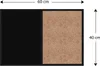 Kombitafel Kork / schwarz magnetisch 60x40 Holzrahmen Produktbild-Vorschau 6