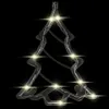 A Christmas tree-shaped decoration with lights on a black background. Produktbild-Vorschau