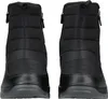 A pair of black winter boots shown from the back. Voir les images du produit
