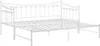 A white metal daybed viewed from a side angle. Produktbild-Vorschau