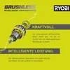 Marketing image for a Ryobi brushless motor. Produktbild-Vorschau