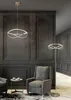 Große LED Pendelleuchte CHARIVARI Messing matt, Ø 62cm Produktbild-Vorschau 8