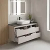 RODAN | Szafka pod Umywalkę - Beżowa i Czarna - 120 cm - Z Podgląd zdjęcia produktu 3