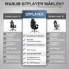 Comparison chart of a gaming chair versus competitors. Anteprima dell’immagine prodotto