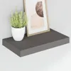 vidaXL Schweberegale 2 Stk. Hochglanz-Grau 40x23x3,8 cm MDF Produktbild-Vorschau 3