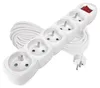 Prodlužovací kabel 10 m / 5 zásuvek / s vypínačem / bílý / PVC / 1 mm2 Náhled obrázku produktu