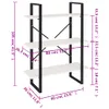 vidaXL Bücherregal 3 Fächer Weiß 80x30x105 cm Massivholz Produktbild-Vorschau 9