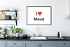 MuchoWow® Gerahmtes Poster Ich liebe - Maud - Mädchen 80x60 Produktbild-Vorschau 4