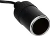 A close-up of a black car charger adapter with a silver rim. Produktbild-Vorschau
