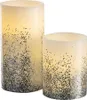Two LED candles with glitter decoration. Produktbild-Vorschau
