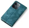 A teal flip cover phone case for a Xiaomi Redmi 15C is shown on a white background. Produktbild-Vorschau