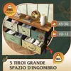 Kommode mit Schubladen aus Stoff, Boho Vintage Produktbild-Vorschau 2