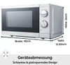 PKM MW700-17UB2, Werkblad, Vrijstaande magnetron, 17 liter, Productafbeelding-voorbeeld 6