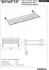 X-ROUND Handdoekhouder, draaibaar, 600 mm, chroom Productafbeelding-voorbeeld 6