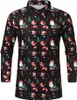 ASKSA Herren Funky Christmas Print Weihnachtsmann Hemd Produktbild-Vorschau 1