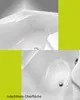 Close-up views of a white bathtub, with a lime green overlay on the left side of the bottom image. Produktbild-Vorschau