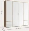 Kleiderschrank "Valencia" in Sonoma Eiche / Weiß mit 4 Produktbild-Vorschau 10