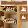 Merax Schuhschrank mit 3 Klappfächern, Rattan Schuhkipper Produktbild-Vorschau 7