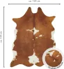 Rinderfell-Imitat in Braun-creme, ca. 155 x 125 cm, qualitativ bedruckt
 Produktbild-Vorschau