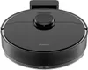 A close-up, eye-level, angled shot of a black robotic vacuum cleaner on a white background. Náhled obrázku produktu