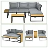 Outsunny 3-tlg. Gartenmöbel-Set, Balkonmöbel mit Sitzkissen Produktbild-Vorschau 7