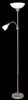 A floor lamp with two lights against a black background. Podgląd zdjęcia produktu