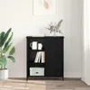 Credenza Rovere Nero 70 x 30 x 80 cm Legno multistrato Anteprima dell’immagine prodotto 4