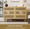 A wooden dresser with rattan drawer fronts is shown in a room setting. Anteprima dell’immagine prodotto