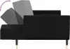 vidaXL Schlafsofa 2-Sitzer mit 2 Kissen Schwarz Samt Produktbild-Vorschau 14