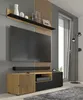 A modern living room setup featuring a TV stand and wall-mounted shelf. Náhled obrázku produktu