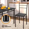 CASARIA® Ensemble LEO table avec 4 chaises anthracite MDF Voir les images du produit 3