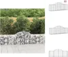 vidaXL Gabionen mit Hochbogen 7 Stk. 200x50x60/80 cm Produktbild-Vorschau 1