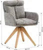 Homestyle4u Esszimmerstühle 2er Set drehbar mit Armlehnen Produktbild-Vorschau 3