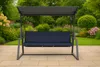 Auflagen für Hollywoodschaukel 170x50 + 170x50 cm  blau Produktbild-Vorschau 5