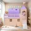 Homestyle4u Hochbett 90x200 Kinder Weiß Rutsche mit Tunnel Produktbild-Vorschau 21