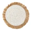 Bazar Bizar Tovaglietta in rafia bianco e marrone 45x45x1 Anteprima dell’immagine prodotto 1