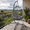 Sekey Hängesessel mit Gestell Hängekorb Sessel Rattan Produktbild-Vorschau 10