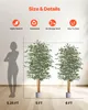 VEVOR Ficus artificiel, 1,8 m, avec pot noir, plante ficus Voir les images du produit 2