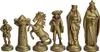 Schachfiguren im mittelalterlichen Stil, schwarz und gold Produktbild-Vorschau 2