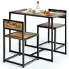 COSTWAY 3 pcs. Bar de cuisine Table haute avec 2 chaises de Voir les images du produit 1