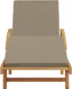 vidaXL Sonnenliege Taupe 200 x 67 x 84 cm Massivholz Akazie Produktbild-Vorschau 4