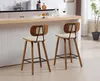 2er Set Barhocker Rattan Barstuhl mit Lehne Thekenhocker Produktbild-Vorschau 7