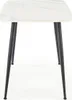 HALMAR Tisch weiß schwarz MDF-Platte Stahl Glas 70cm x Produktbild-Vorschau 2