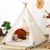 Dětský stan Tipi, vnitřní a venkovní stan na hraní, plátěný Náhled obrázku produktu 5