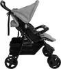 vidaXL Passeggino gemellare grigio chiaro acciaio Anteprima dell’immagine prodotto 2