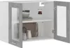 vidaXL Wisząca szklana szafka betonowa szara 80x31x60 cm Podgląd zdjęcia produktu 3