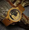 Holzwerk FORST Damen & Herren Holz Uhr mit Leder Armband Produktbild-Vorschau 3