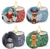 4er Set Weihnachtsduftkerzen in Blechdose - 4 Motive - 4 Produktbild-Vorschau 1